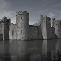 Buy canvas prints of  castle with moat by mark chidwick