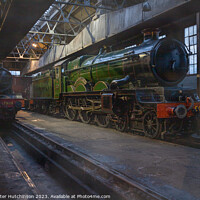 Buy canvas prints of Steam locomotive at rest in the shed by Daryl Peter Hutchinson