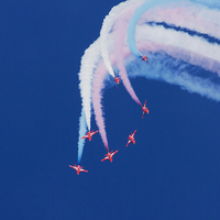 Buy canvas prints of The Iconic Red Arrows by Daryl Peter Hutchinson