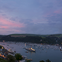 Buy canvas prints of Dusk over the River Dart by Daryl Peter Hutchinson