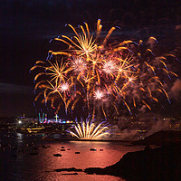 Buy canvas prints of Starbursts at the British Fireworks Championships  by Daryl Peter Hutchinson
