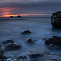 Buy canvas prints of Soft and harsh. Cot sunset. Porth Nanven, Cot Vall by Daryl Peter Hutchinson
