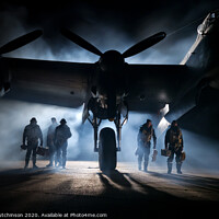 Buy canvas prints of Safe return - The aircrew of a Lancaster bomber by Daryl Peter Hutchinson