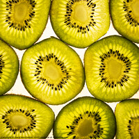 Buy canvas prints of A close up of a kiwi fruit  by Daryl Peter Hutchinson