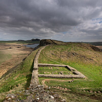 Buy canvas prints of Milecastle 39 Hadrians Wall and The Whin Sill by Daryl Peter Hutchinson
