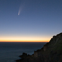 Buy canvas prints of Comet Neowise over The Crowns Botallack by Daryl Peter Hutchinson