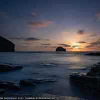 Buy canvas prints of Sunset at Trebarwith Strand by Daryl Peter Hutchinson