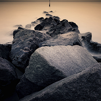 Buy canvas prints of Mappleton Sea Defence  by Neil Cameron