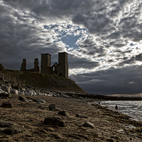 Buy canvas prints of  Reculver Towers by David Portwain