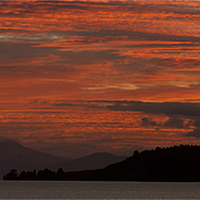 Buy canvas prints of  Taupo sunset by David Portwain