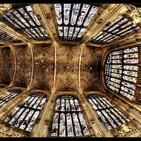 Buy canvas prints of  Ceiling Kings college chapel  by David Portwain