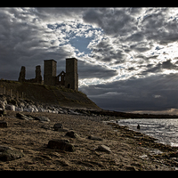 Buy canvas prints of  Reculver towers by David Portwain