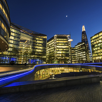 Buy canvas prints of Southbank Bluer Hour by Neil Almnond