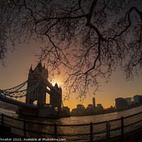 Buy canvas prints of Winter Tower Bridge by Peter Schneiter