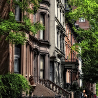 Buy canvas prints of  Walking in Brooklyn Heights, New York. by Peter Schneiter