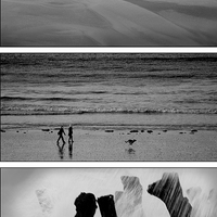 Buy canvas prints of  St Malo B&W tryptic by Peter Schneiter