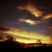 Buy canvas prints of  Sunset over the rolling hills of the Shropshire c by Julian Bound