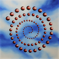 Buy canvas prints of  Spiral reincarnation oil painting by Julian Bound