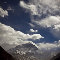 Buy canvas prints of Mount Everest with cloud from the Tibetan side, Ti by Julian Bound
