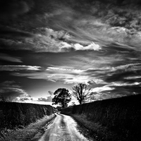 Buy canvas prints of   Lane of Shropshire in Autumn by Julian Bound