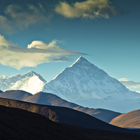 Buy canvas prints of Mount Everest Base Camp, Tibet by Julian Bound