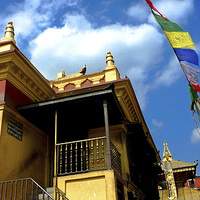 Buy canvas prints of  Swayambunath Stupa 'Monkey Temple', Kathmandu, Ne by Julian Bound
