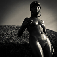 Buy canvas prints of  Nude statue of Wales by Julian Bound