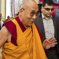 Buy canvas prints of  His Holiness The Dalai Lama, India by Julian Bound