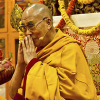 Buy canvas prints of   His Holiness The Dalai Lama, India by Julian Bound