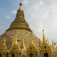 Buy canvas prints of Shwedagon Pagoda, Yangon, Burma by Julian Bound