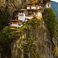 Buy canvas prints of  The Taktsang 'Tigers Nest' Monastery in Paro, Bhu by Julian Bound