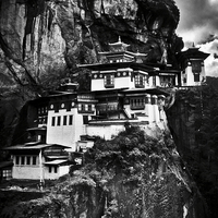 Buy canvas prints of   The Taktsang 'Tigers Nest' Monastery, Bhutan by Julian Bound