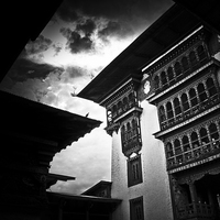 Buy canvas prints of  Punakha Fortress Monastery, Bhutan by Julian Bound