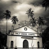 Buy canvas prints of Holy Cross Chapel, Anjuna, Goa, India by Julian Bound