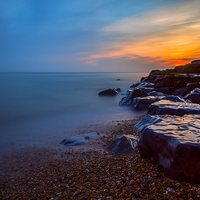 Buy canvas prints of  Eroded rocks at Milford-on-Sea by Glenn Cresser