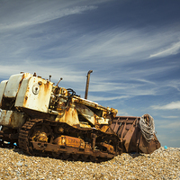 Buy canvas prints of  Dungeness Digger by Steve Smith