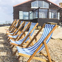 Buy canvas prints of  Whitstable Deckchairs by Steve Smith