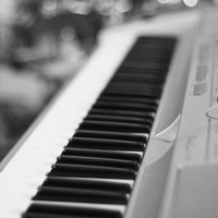 Buy canvas prints of Keyboard and Drums B&W by Steve Smith