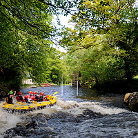 Buy canvas prints of Rafting on the River Treveryn by Harvey Hudson