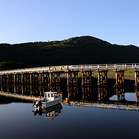 Buy canvas prints of The Wooden Toll Bridge by Harvey Hudson