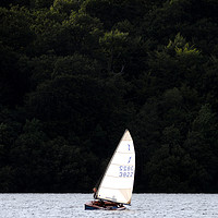 Buy canvas prints of Yacht On Lake Bala by Harvey Hudson