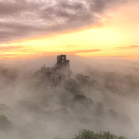 Buy canvas prints of fire and the Castle by daniel allen