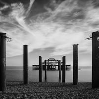 Buy canvas prints of  The Old Pier  by Paul Bate