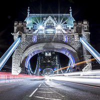 Buy canvas prints of   Tower Bridge At Night by Paul Bate