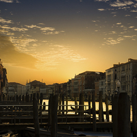 Buy canvas prints of  Venetian Sunset  by Paul Bate