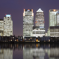 Buy canvas prints of  Canary Wharf by Paul Bate