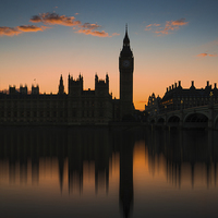 Buy canvas prints of  Westminster Sunset by Paul Bate