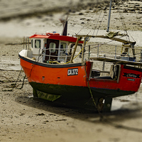 Buy canvas prints of   Lower Fishguard Harbour Fishing Boat by Chris Colclough