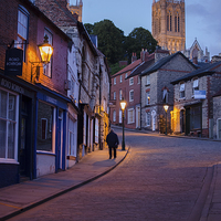 Buy canvas prints of  Steep Hill, Lincoln by Scott Pollard