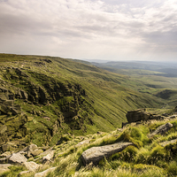 Buy canvas prints of  Kinder Downfall to Kinder Reservoir by Phil Sproson
